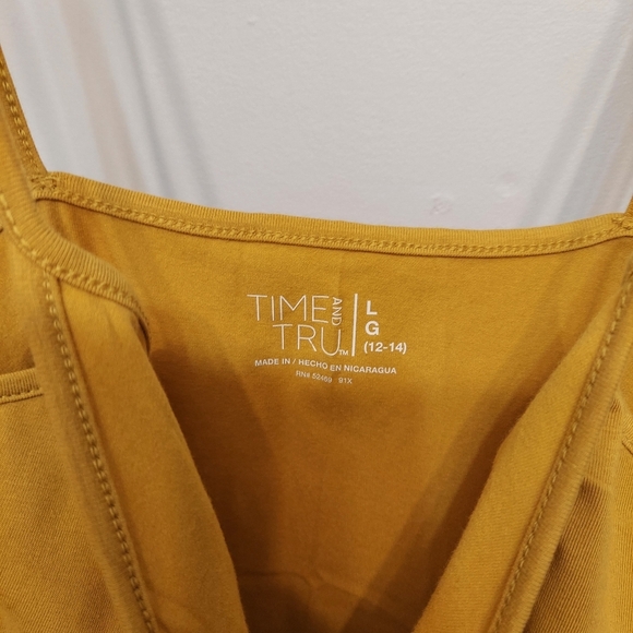 New swoop tank top layering mustard yellow Lg nwt - Picture 5 of 6